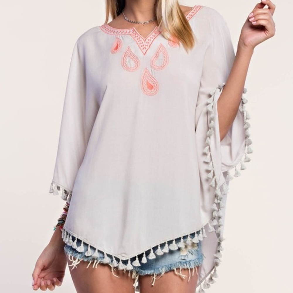 Cool Grey Paisley - Top